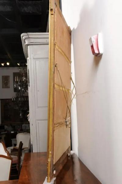 French Napol on III 1870s Carved Giltwood Mirror with Hunting Trophy Crest