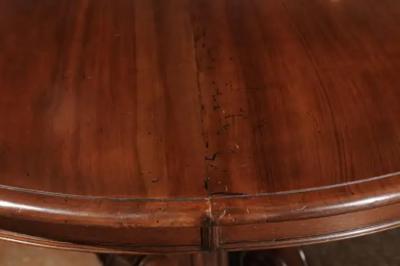 French Napol on III Walnut Pedestal Table with Carved Feet from the 1850s