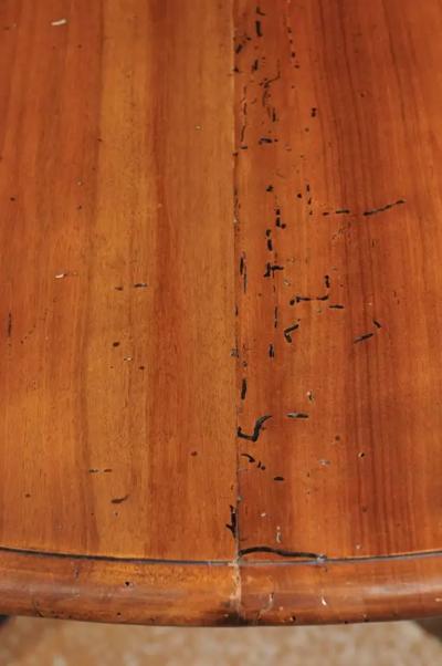 French Napol on III Walnut Pedestal Table with Carved Feet from the 1850s