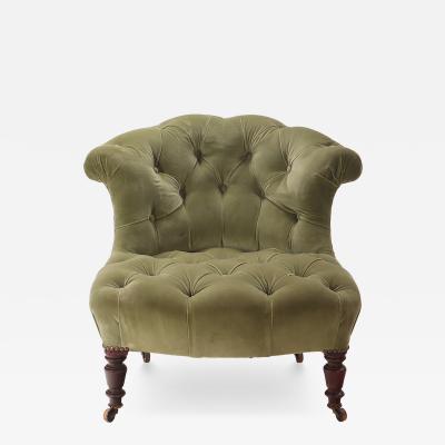 French Napoleon III Boudoir Chair C 1860