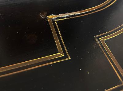 French Napoleon III Ebonized Boulle Bronze Inlay Desk with Drawer