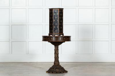 French Napoleon III Fleur De Lis Painted Umbrella Stand