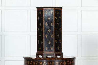French Napoleon III Fleur De Lis Painted Umbrella Stand