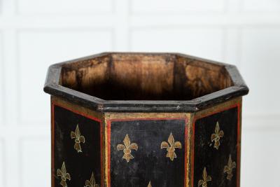 French Napoleon III Fleur De Lis Painted Umbrella Stand