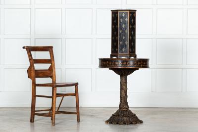 French Napoleon III Fleur De Lis Painted Umbrella Stand