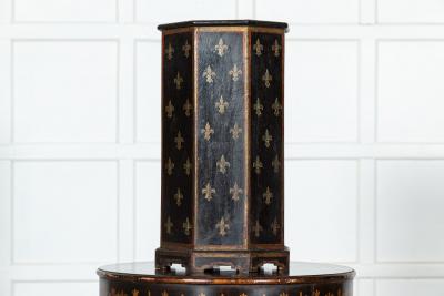 French Napoleon III Fleur De Lis Painted Umbrella Stand