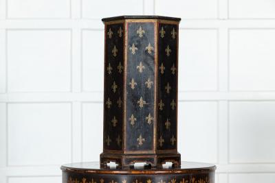 French Napoleon III Fleur De Lis Painted Umbrella Stand