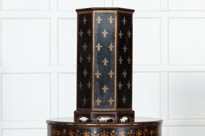 French Napoleon III Fleur De Lis Painted Umbrella Stand