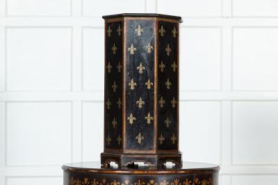 French Napoleon III Fleur De Lis Painted Umbrella Stand