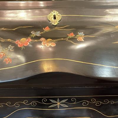 French Napoleon III Lacquered Secretarial Desk