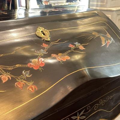 French Napoleon III Lacquered Secretarial Desk