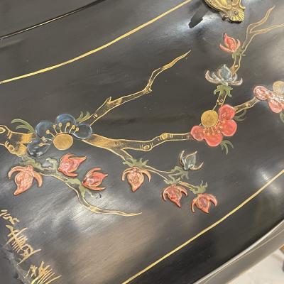 French Napoleon III Lacquered Secretarial Desk