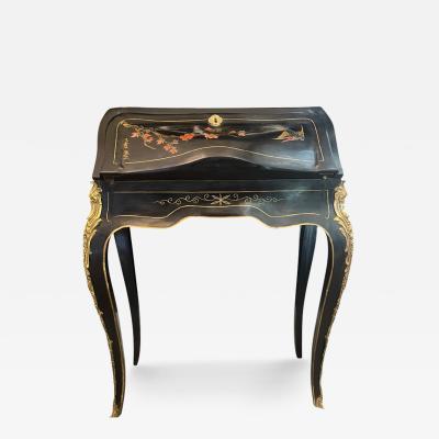 French Napoleon III Lacquered Secretarial Desk