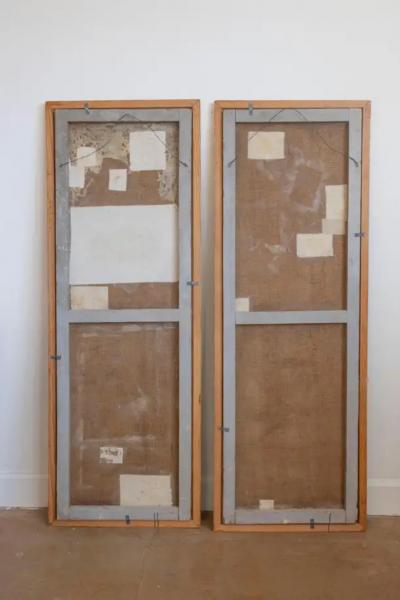 French Napoleon III Period Painted Decorative Panels with Bouquets circa 1860