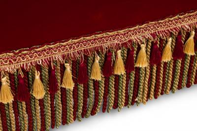 French Napoleon III Style Red Tufted Chaise Lounge Sofa