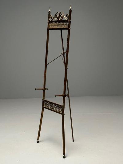 French Neoclassical Antique Standing Easel Bronze France 1940s