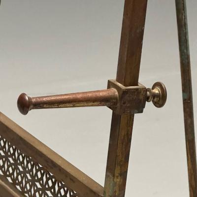 French Neoclassical Antique Standing Easel Bronze France 1940s