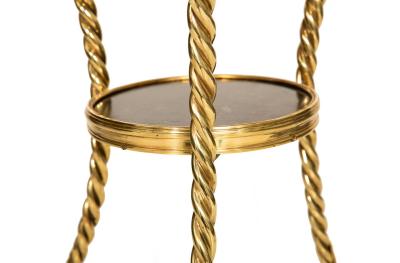 French Neoclassical Bronze Rooster Marble Side Table Gueridon