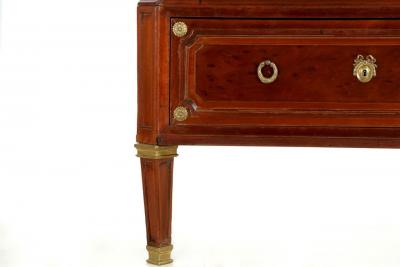 French Neoclassical Leather and Mahogany Cartonnier 19th Century