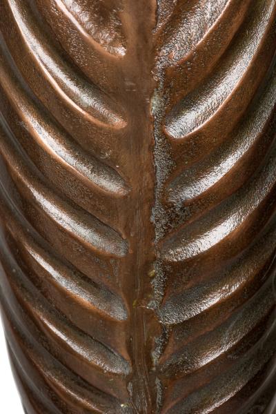 French Neoclassical Tall Brass Vases with Swirl Design