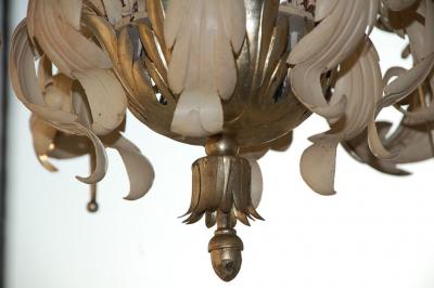 French Neoclassical Tole Chandelier