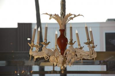 French Neoclassical Tole Chandelier