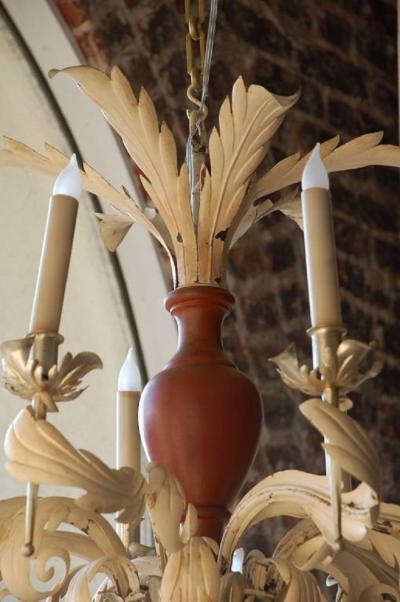 French Neoclassical Tole Chandelier
