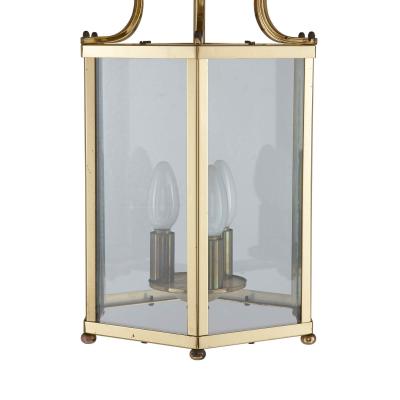 French Neoclassical style brass lantern