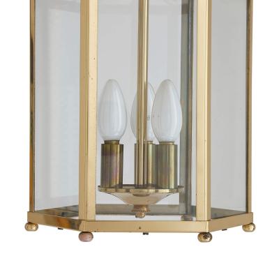 French Neoclassical style brass lantern