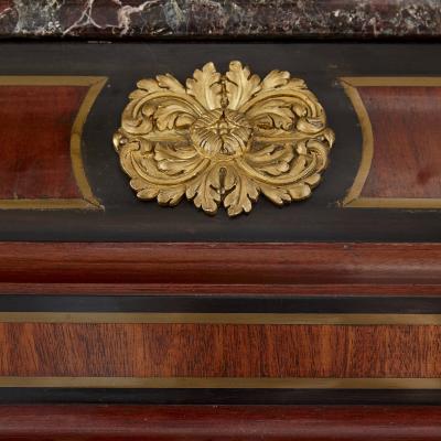 French Neoclassical style gilt bronze mounted ebonised wood display cabinet