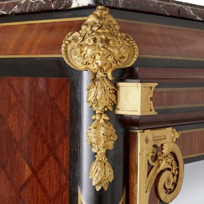 French Neoclassical style gilt bronze mounted ebonised wood display cabinet