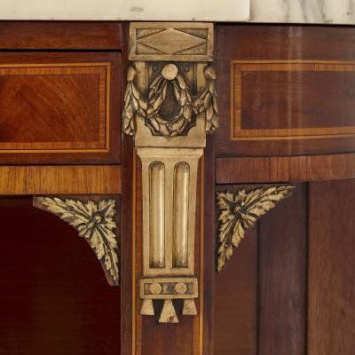 French Neoclassical style gilt bronze mounted wooden side table