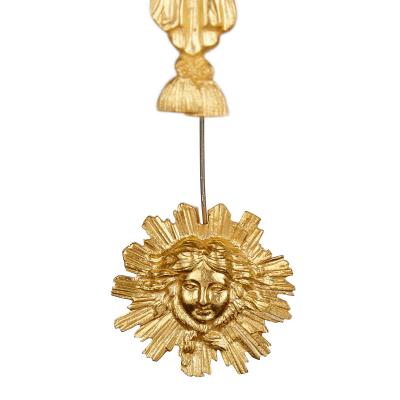 French Neoclassical style lapis and gilt bronze clock set