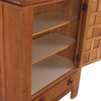 French Oak Brutalist Style Cabinet C 1960 