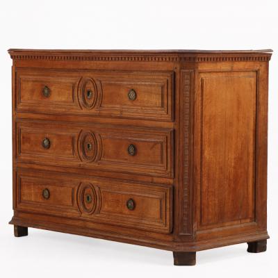 French Oak Commode Late 18th C 