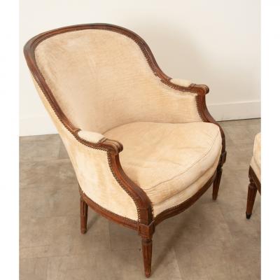 French Oak Louis XVI Style Bergere Ottoman