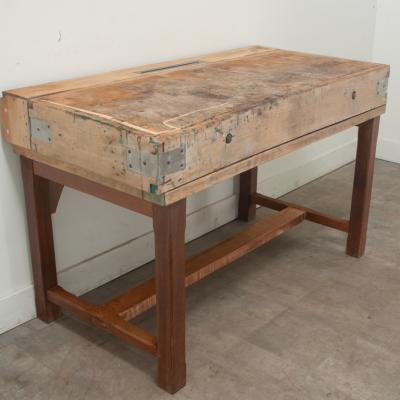 French Oak and Pine Butcher Block Table