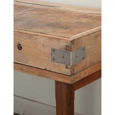 French Oak and Pine Butcher Block Table