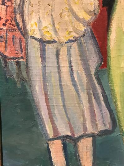 French Oil on Canvas by Rene Mendes of the Ballroom