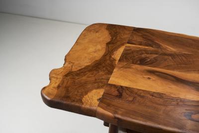 French Olive Wood Dining Table France 1970s