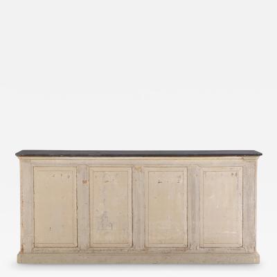French Painted Counter with Belgian Bluestone Top C 1880