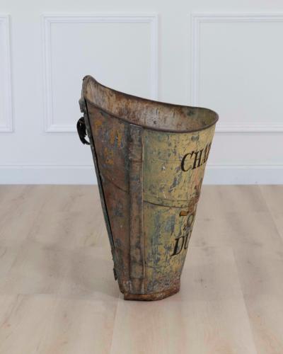French Painted Grape Picking Hod Iron Circa 1900 Rustic Decor