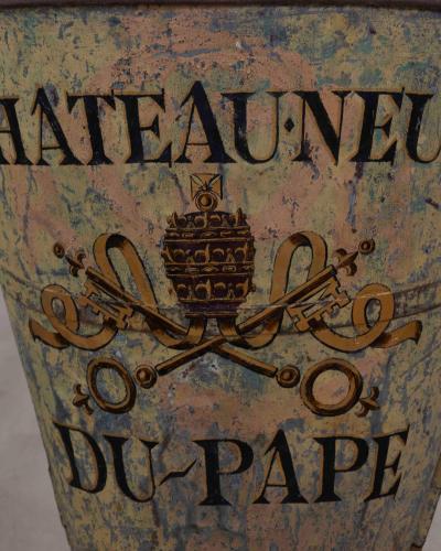 French Painted Grape Picking Hod Iron Circa 1900 Rustic Decor