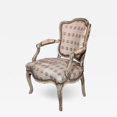 French Painted Louis XIV Style Childs or Doll Armchair by Jansen