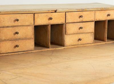 French Painted Secretary Desk with Fallfront Mid 19th century