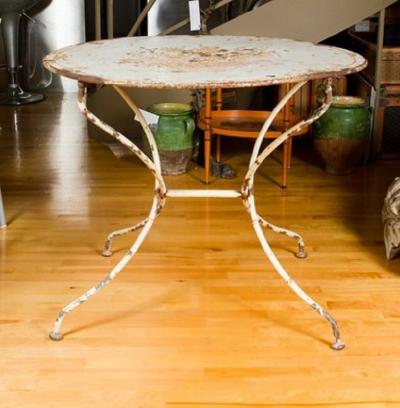 French Painted Tole Garden Table