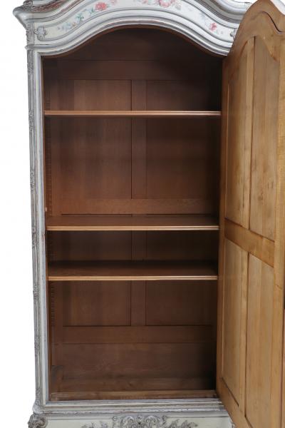 French Painted Walnut Single Door Armoire C 1880