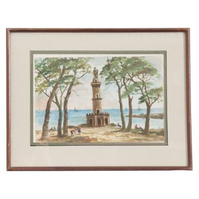 French Painting of a Seaside