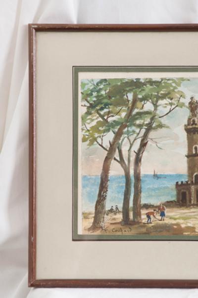 French Painting of a Seaside
