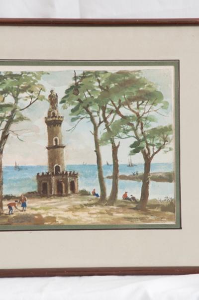 French Painting of a Seaside